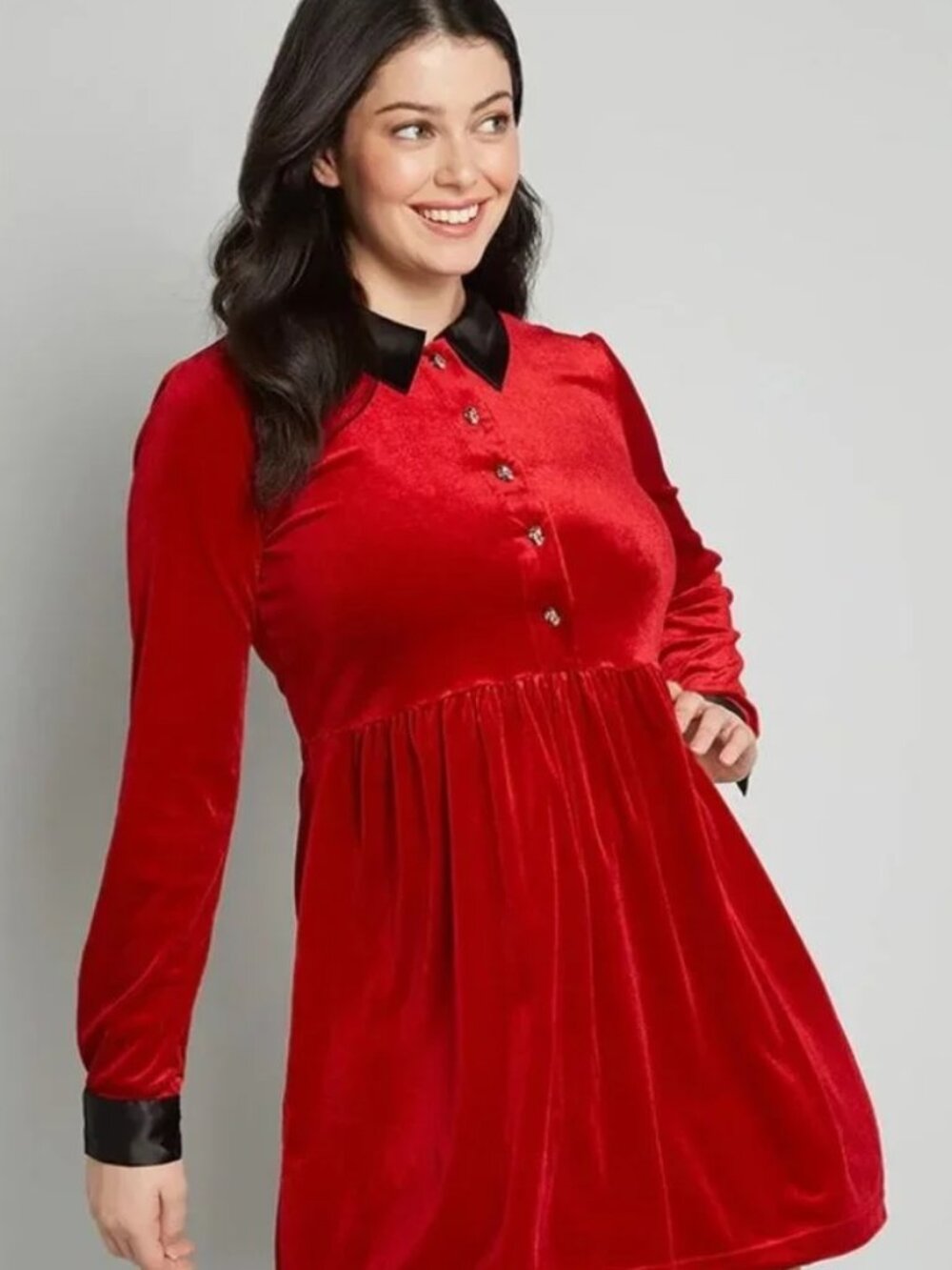 ModCloth NWT Is it Wednesday Yet? Mini Dress in Red size 3X Skulls Velvet